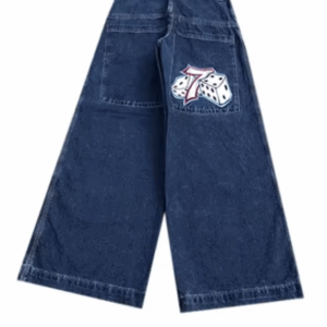 Baggy Jeans Lucky 7 Stickerei Streetwear