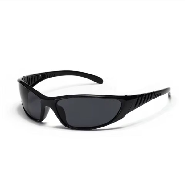 CRASHKID® Shadow Vision™ – Y2K Sunglasses (Matte Black / Silver) - Image 2